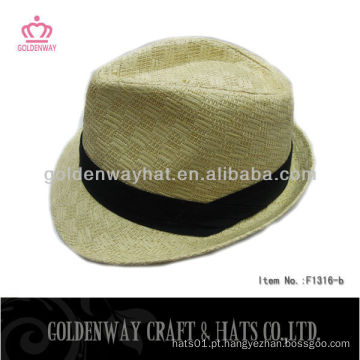 Chapéus de fedora de meninos Chapéu de fedora de palha de moda